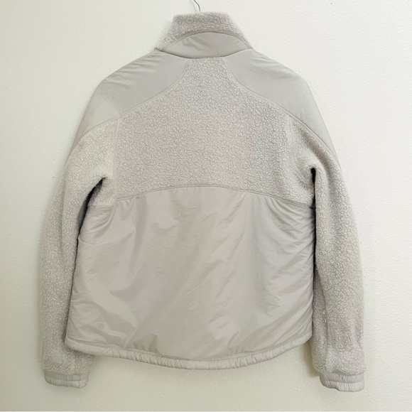 LULULEMON Go Cozy Wool Blend Fleece Jacket Snap Up Heathered Sherpa size 8 - Picture 9 of 11